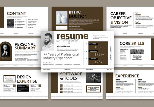 Resume Presentation Template Layout