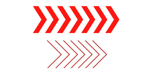 Obraz premium sideways Set . Linear signs collection. Arrow Design .four elements for your design.Striped direction. vector illustration