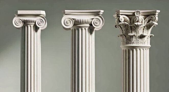 Ancient Greek Classical Columns Architectural Elements for Design, Marketing and Editorial Use Classical Columns