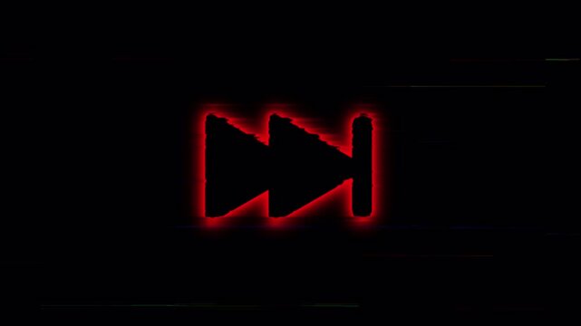 rewind button on black background