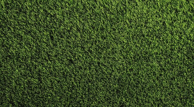 Lush Green Artificial Grass Texture Background for Sports Fields and Landscaping.