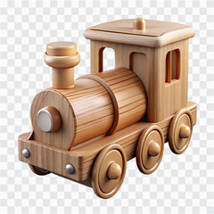3D Wooden Toy Train   Scandinavian Style, Minimal Kids Toy Icon © image stock