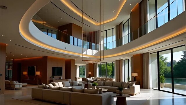 Gemini said

A modern living room and luxury hotel lobby feature elegant interior design with comfortable furniture, including a plush sofa and armchair near a large window in a nobody indoor apartmen
