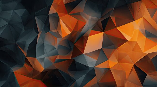 Geometric abstract art with polygonal shapes in gray and orange
