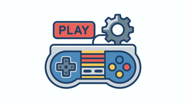 Video game controller icon vector illustration