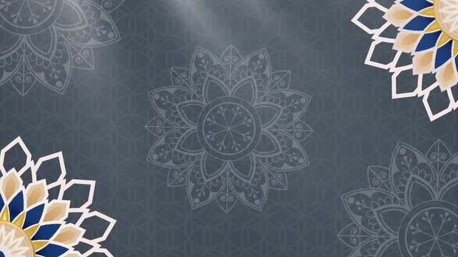 abstract background animation with islamic patterns