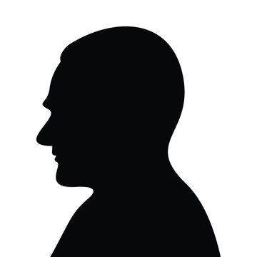 Atat&uuml;rk Side View Profile Silhouette Isolated Illustration