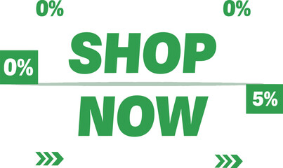 Fototapeta premium Shop Now 0% to 5% Interest Rate Offer Vector Banner