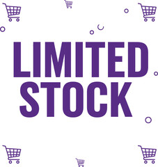 Fototapeta premium Limited Stock Promotional Graphic with Carts