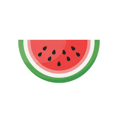 Fototapeta premium A slice of watermelon with black seeds isolated on transparent background