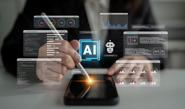 AI assistant dashboard for code, media, and image generation with performance analytics and chatbot modules Parse
