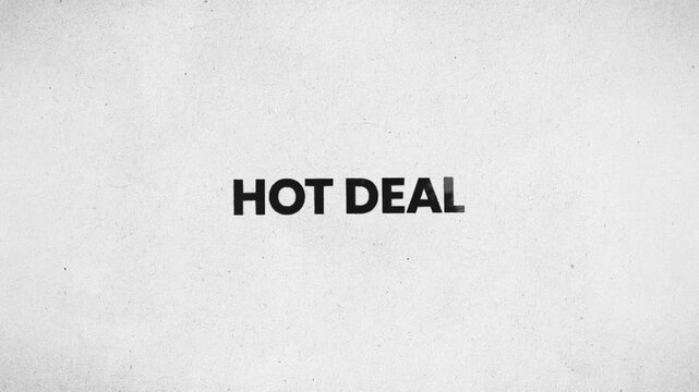 Hot Deal Pencil Scribble Text Animation 4K Trending Discount Offer and Online Shopping Promotion