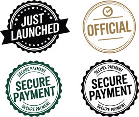 Obraz premium Set of Professional Quality Seals Vector