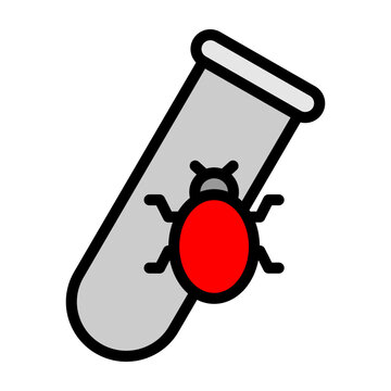 Bug Testing Vector Filled Icon Design