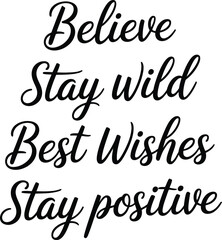 Naklejka premium Positive Quotes Set Hand Lettering