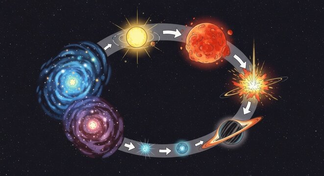 The life cycle of a star - From nebula to black hole.