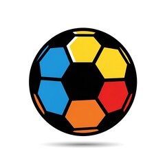 Obraz premium Colorful Soccer Ball Graphic Illustration.