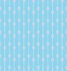 Serene Traditional Patterned Background Blue Repeating Motifs