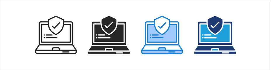 Data Security Icon Set Multiple Style Vector Collection