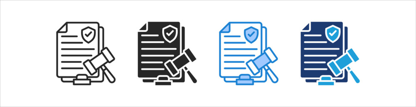 Regulation Icon Set Multiple Style Vector Collection