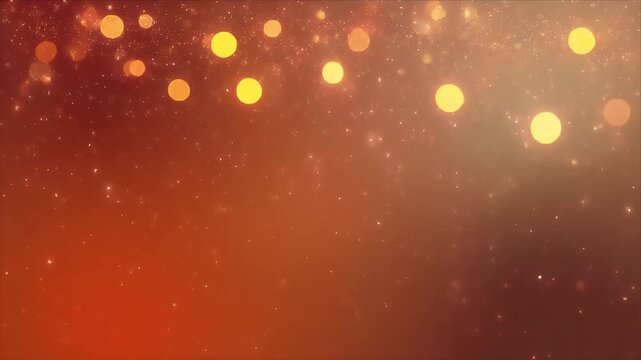 Bokeh Light Blur Background with Warm Orange Glow and Soft Focus Dots
