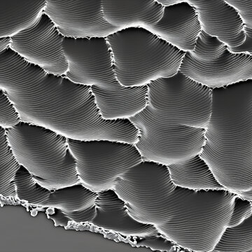 Graphene Surface Wrinkles Topography AFM Map