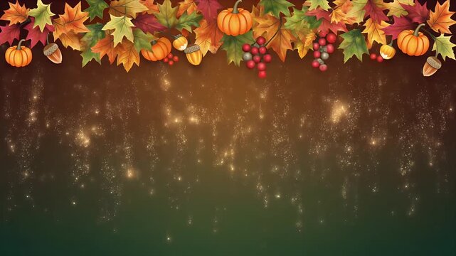 Autumn Harvest Display with Pumpkins and Berries Reflected in Calm Water