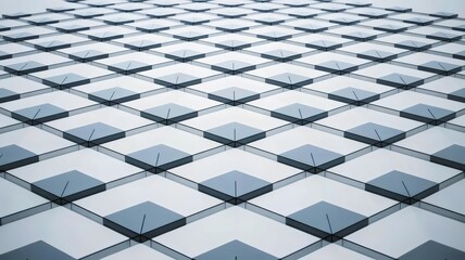 Connected data folder network with glowing lines &ndash; Suitable for information architecture, digital workflow, or database networking.