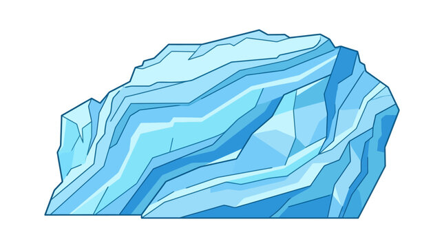 Illustration of a blue ice block.