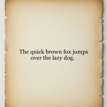 The quick brown fox jumps over the lazy dog on parchment.