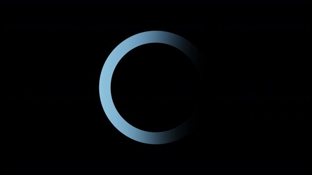 computer device waiting, or internet buffering or loading screen fake mock up of a display screen loading or processing wheel 4K animation isolated with transparent alpha background