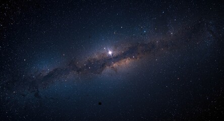 Fototapeta premium Celestial panorama illustrating planets radiant stars and vast galaxy formations