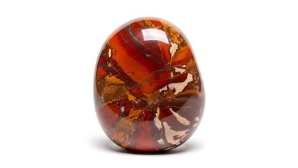 Polished Amber Gemstone with Insects.
