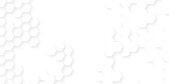 Abstract background with hexagons honeycomb technology texture. Hexagonal shape structure light seamless geometric background. Surface polygon pattern with digital hexagon and futuristic business.