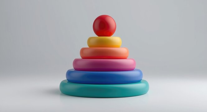 Presentation friendly colorful round pyramid diagram using metaball effect for Maslow hierarchy