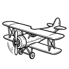 Sleek modern airplane in flight illustration for travel and aviation themes © sketsa