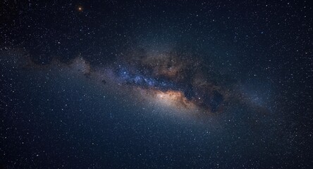 Obraz premium AI created cosmic panorama filled with stars and nebula formations