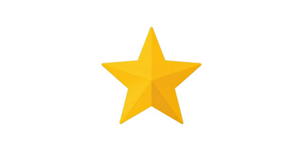 Obraz premium bright yellow star symbol on solid black background on transparent background