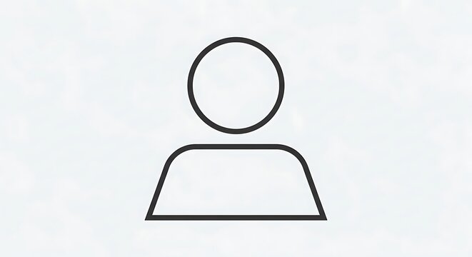 Simple line drawing of a person