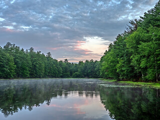 Obraz premium On small pond in Upstate New York