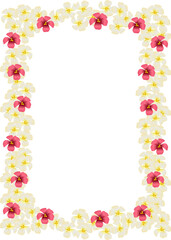 frame of colorful flowers