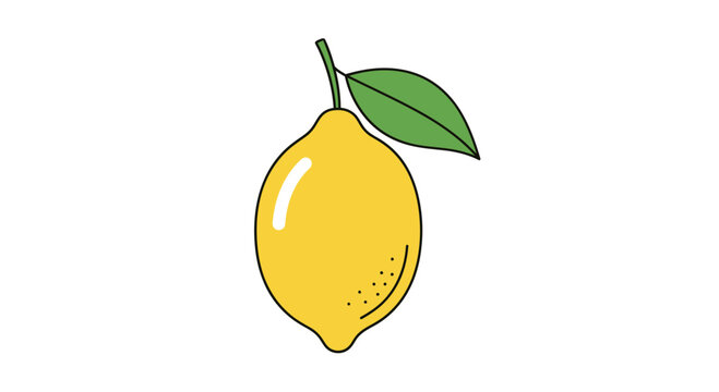 Fresh Lemon Fruit With Green Leaf 1.