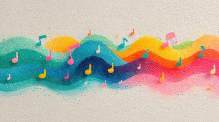 Obraz premium Smooth pastel audio signal waves representing calm digital music