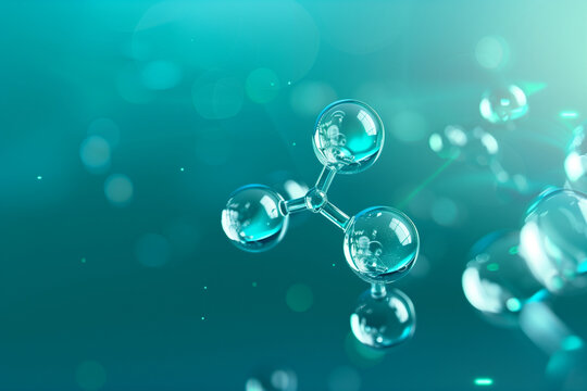 GABA Molecule Abstract Cool Teal Science Background