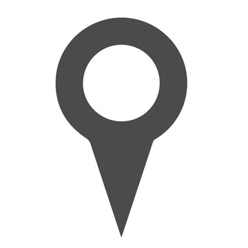 Sharp Location Pin Icon, Minimal GPS Navigation Map Marker Symbol, Simple Location Pointer Sign, Solid Glyph Map Pin PNG Transparent Background