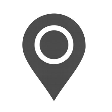 Target Circle Location Pin Icon, GPS Map Marker Symbol, Navigation Target Pointer Sign, Destination Map Pin Icon PNG Transparent Background