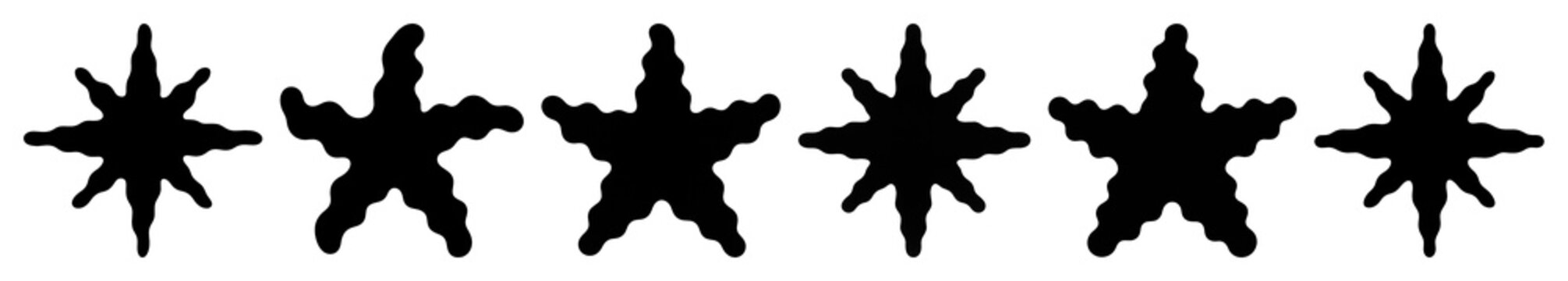 PNG Black starfish silhouette pattern on transparent background