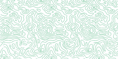 Green topographic contour lines abstract seamless pattern © Muhollis