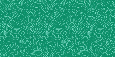 Green topographic contour lines abstract seamless pattern © Muhollis