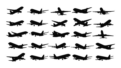 Collection of various airplanes in flight © Creative Designs